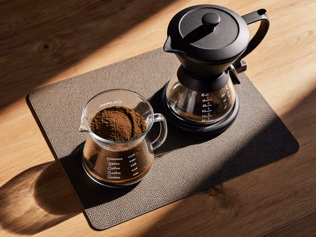 one-handed_coffee_setup_with_non-slip_mat_and_pre-weighed_components
